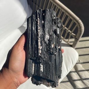 Raw black tourmaline for protection & grounding